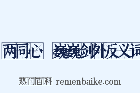 两同心·巍巍剑外反义词是什么意思的图片